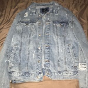 Ripped jean jacket from forever 21